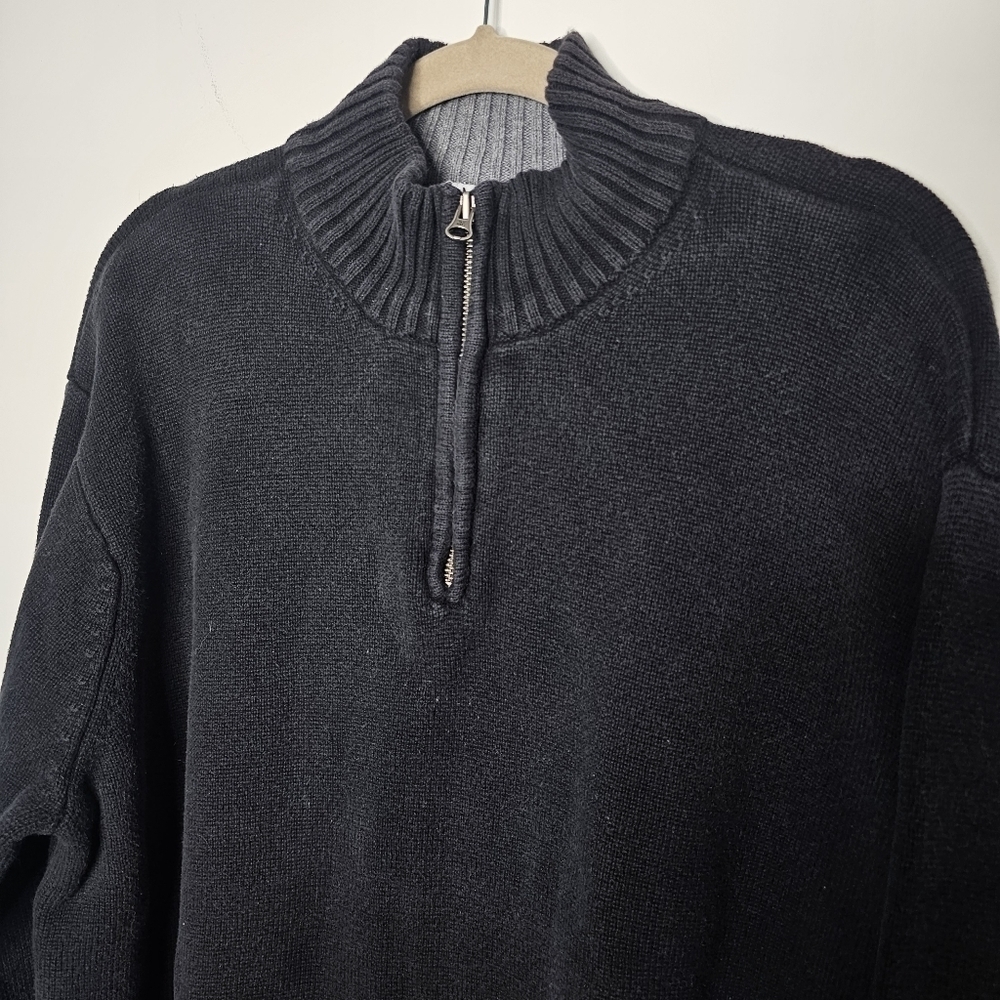 Men's Long-sleeved Pullover Heavyweight Knit Sweater, Black, XL, Old Navy - Picture 4 of 12